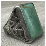 Navajo Vintage 1950s Sterling & Turquoise Ring