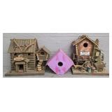(3) Wood Bird Houses