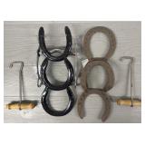 (2) Horseshoe Decor & (2) Boot Hooks