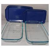 (2) Pyrex Bake Dishes w/ Lids