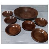 Variety of Vintage Wood Bowls