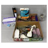 (2) Flats of Assorted Household & Junk Drawer