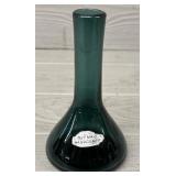 Mid Century Blenko Handcraft Green Art Glass Vase