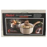 Parini Aluminum Induction Sauce Pan & Steamer Set