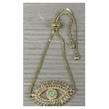 GP Evil Eye Pendant Bracelet w/ CZ
