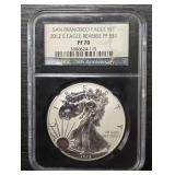 2012-S Silver Eagle Reverse Proof: NGC PF70