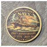 U.S. Navy 250th Anniversary Token/Medallion