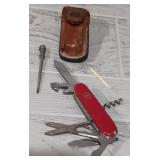 Vintage Swiss Army Knife With Sheath