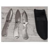 (3) SPIDER Throwing Knives With Sheath