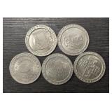 (5) Nevada Gaming Tokens