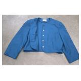 Short Teal Pendleton Blazer