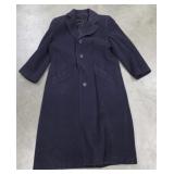 Blue Fleurette Wool Coat