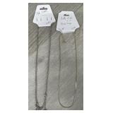 (2) SAK Silver Tone & LA CN Gold Tone Necklaces