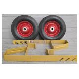 10' Solid Red Wheels & Pair of Roof Jacks