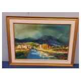 Vintage Signed Painting In Frame