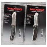 (2) Winchester Pocket Clip Knives Sealed