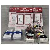 Assortment of Digital Slide Dimmer Switches