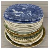 (16) Assorted Antique Plates