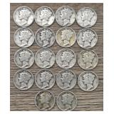 (18) Mercury Silver Dimes #1
