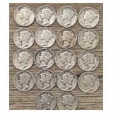 (18) Mercury Silver Dimes #2