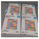 (4) Decks of Sign Language Cards