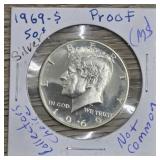 1969 S Proof Silver Half Dollar