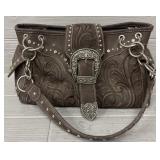 Montana West Select Leather Conceal Carry Purse