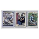 (3) Farve, Sanders, & Emmitt Smith Rookie Cards