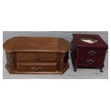 (2) Wood Jewelry Boxes