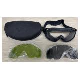 US Army Ballistic Goggles w/ Case & (2) Lenses