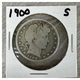 1900-S Barber Half Dollar