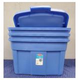 (3) Rubbermaid Totes w/ Lids