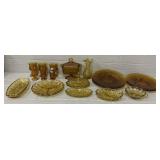 Assorted Misc of Amber Glass