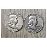 1953-S & 1953-D Franklin Half Dollars