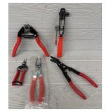 (5) Specialty Pliers Cutters w/ Grippy Handles
