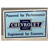 Chevrolet Powered for Performance Metal Sign