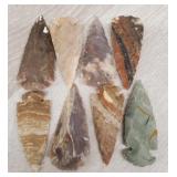 (8) Agate Arrowheads