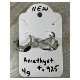 Amethyst & Sterling Silver Earrings