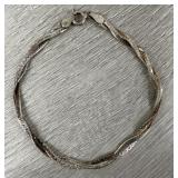 Italy Braided Herringbone Sterling Bracelet