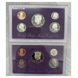 (2) 1991 & 92 U.S. Mint Proof Sets