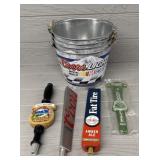 (4) Coors Buckets & (4) Tap Handles