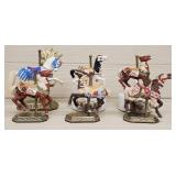 (6) Americana Collection Horse Carousels
