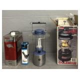 (4) Lanterns, Rechargeable Flashlight, Fuel