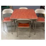 (5) Card Table and Matching Chairs