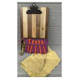 Clip Board, Golf Tee Pouch w/ Tees & Club Cleaner