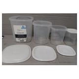 UNUSED Plastic Canister Set w/Lids