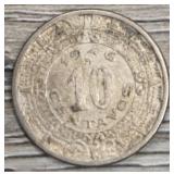 1946 Mexico Silver 10 Centavos