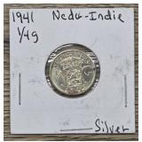 1941 Netherlands Silver ï¿½ Gulden