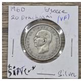 1960 Greece Silver 20 Drachmai
