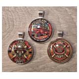 (3) Firefighter Pendants